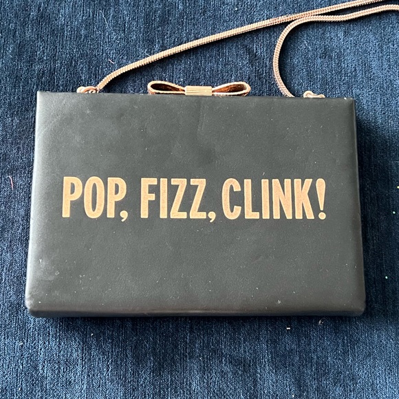 Kate Spade Pop Fizz Clink Hard Sided Clutch Sling Bag Novelty 3D - Picture 2 of 7